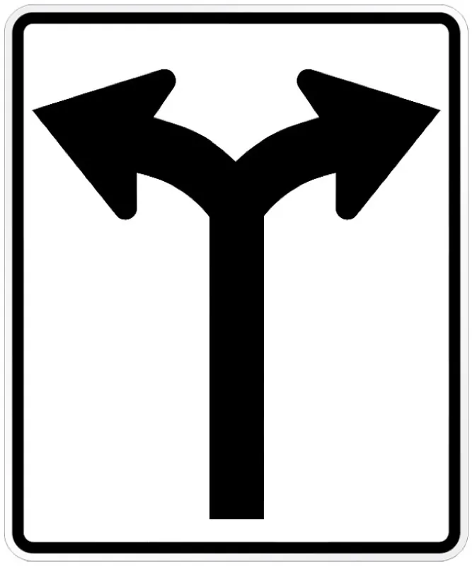 Turn Left or Right Sign